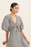 Gingham Knot Front Mini Dress  Neutral Gingham  hi-res