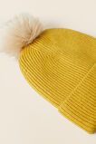 Rib Pom Pom Beanie  Turmeric  hi-res