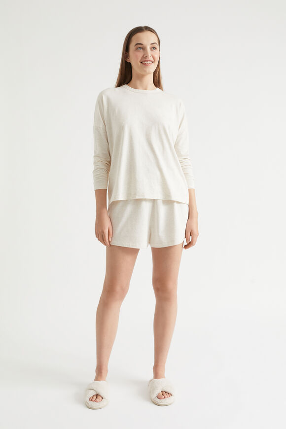 Jersey Pyjama Short  Oat Marle  hi-res