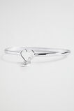 Silver Initial Bangle  D  hi-res