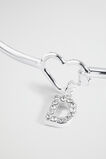 Silver Initial Bangle  D  hi-res