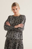 Puff Sleeve Printed Top    hi-res