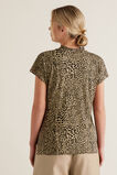 Mock Neck Ocelot Top    hi-res