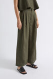 Linen Palazzo Pant  Dark Fern  hi-res