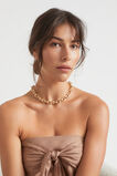 Textured Link Necklace  Gold  hi-res