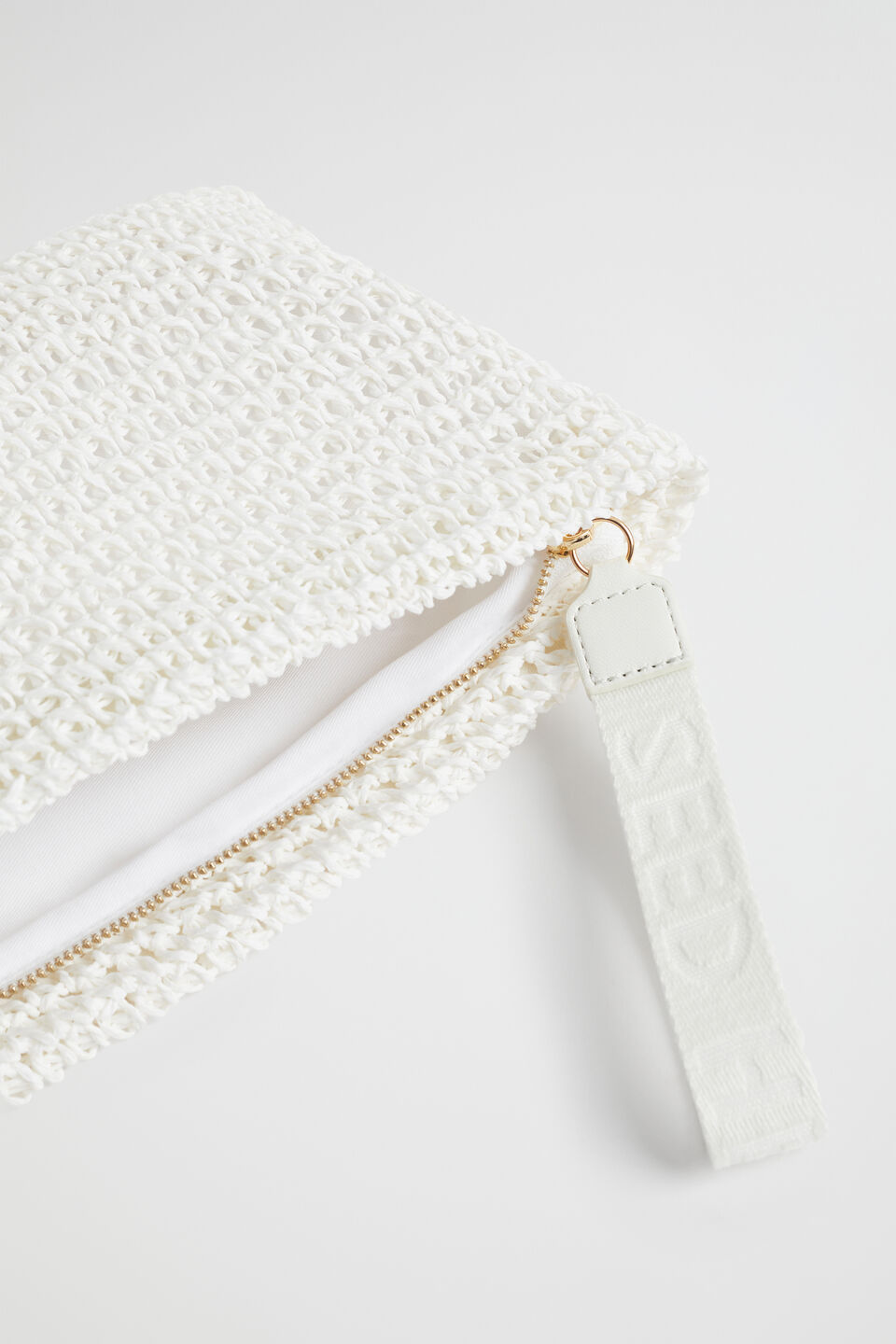 Logo Straw Pouch  White