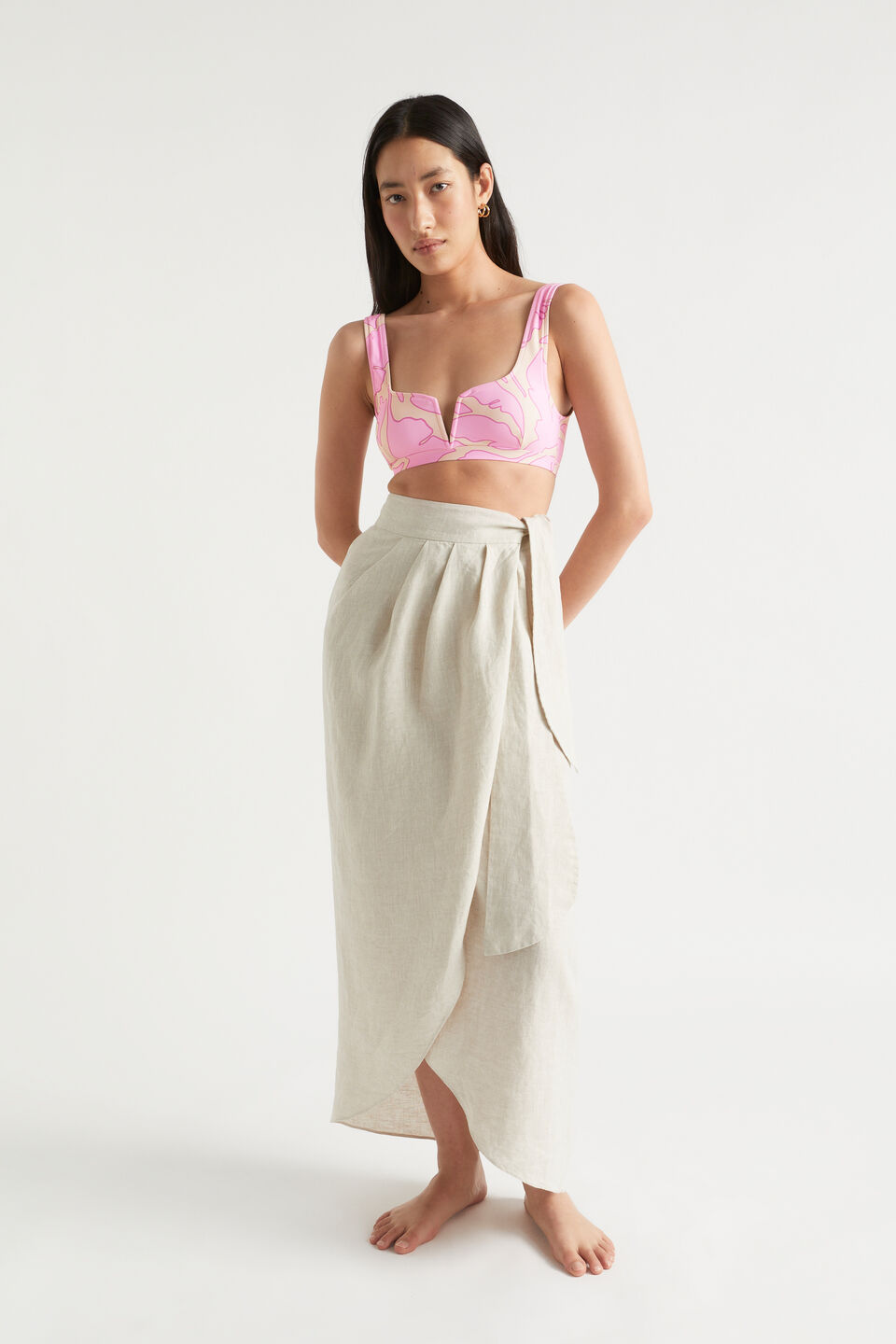 Linen Wrap Sarong  Natural