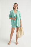 Core Linen Boyfriend Shirt  Deep Teal Stripe  hi-res