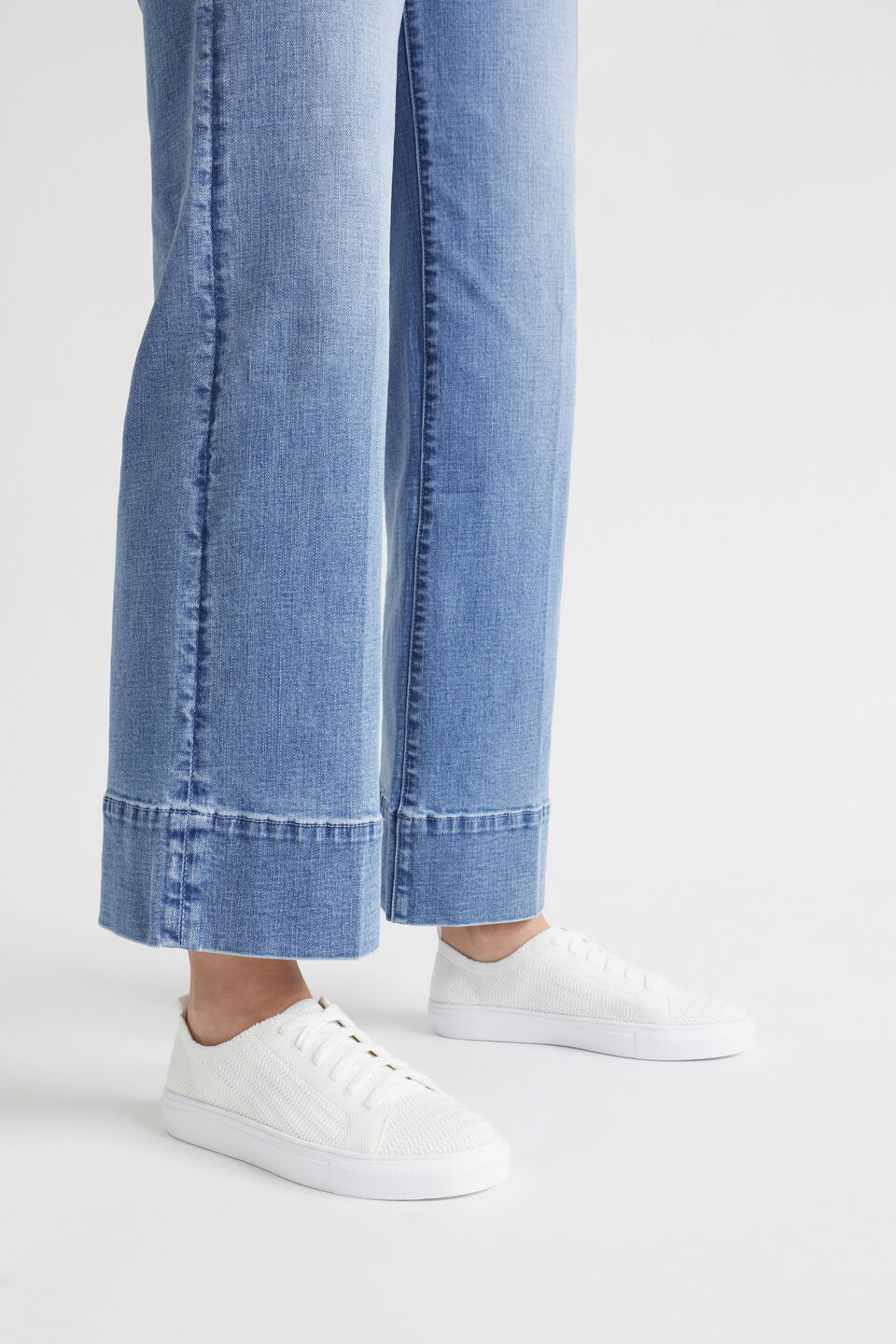 Josie Knit Sneaker  Whisper White
