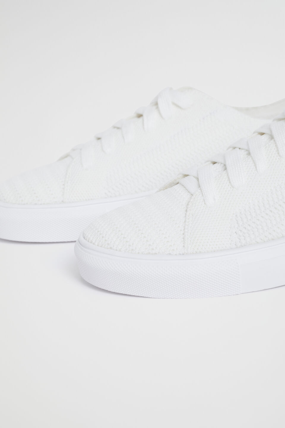 Josie Knit Sneaker  Whisper White