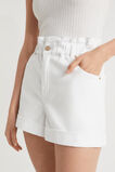 Denim Paperbag Short  White  hi-res