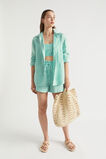 Linen Stripe Short  Deep Teal Stripe  hi-res