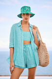 Linen Stripe Short  Deep Teal Stripe  hi-res