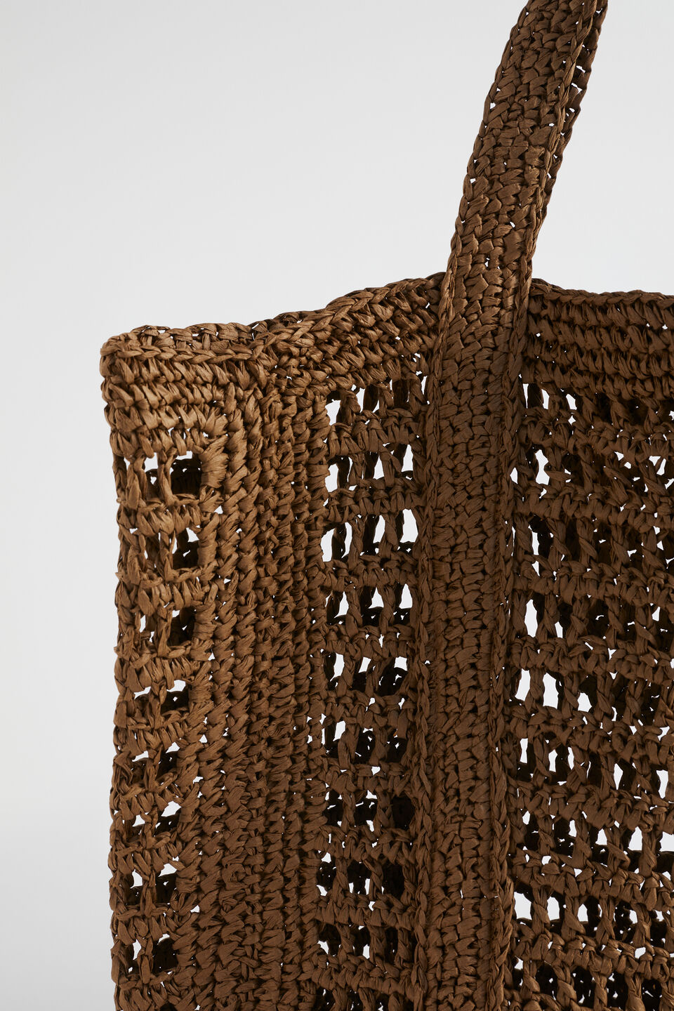 Slouch Straw Tote  Pecan Brown