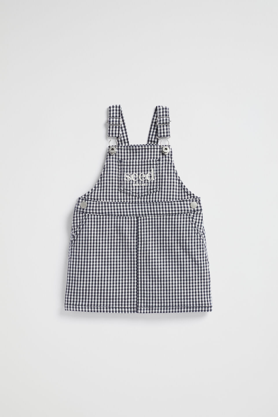 Core Logo Pinafore  Midnight Gingham