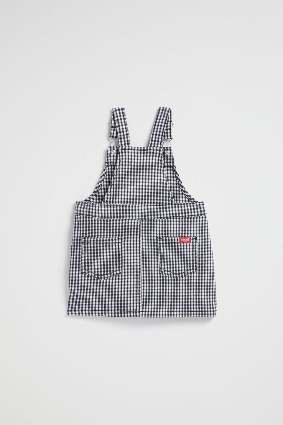 Core Logo Pinafore  Midnight Gingham