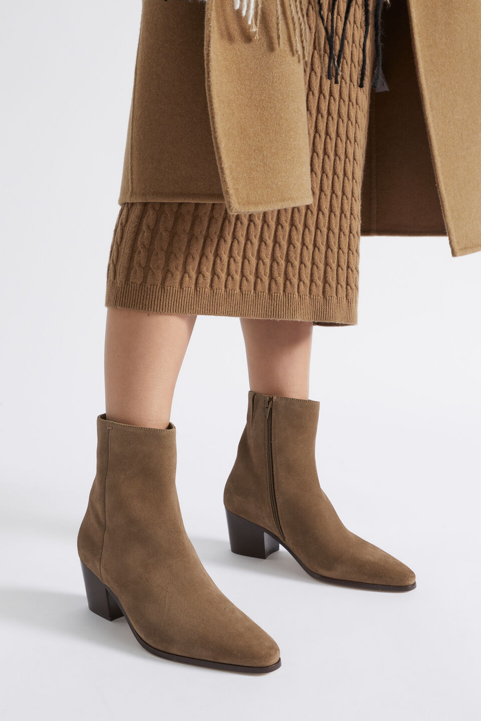 Amber Ankle Boot  Cashew Suede