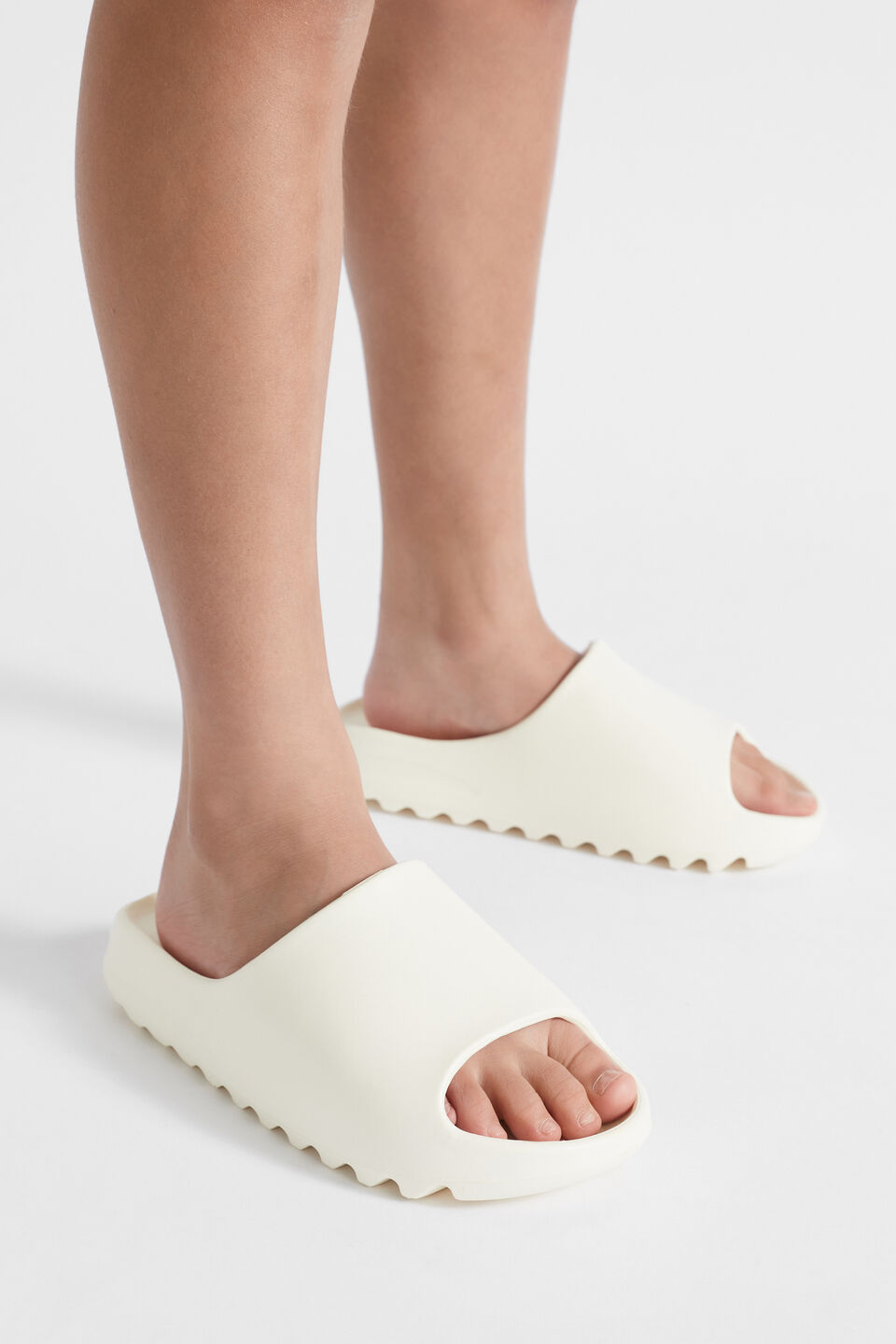 Rubber Moulded Slide  Off White