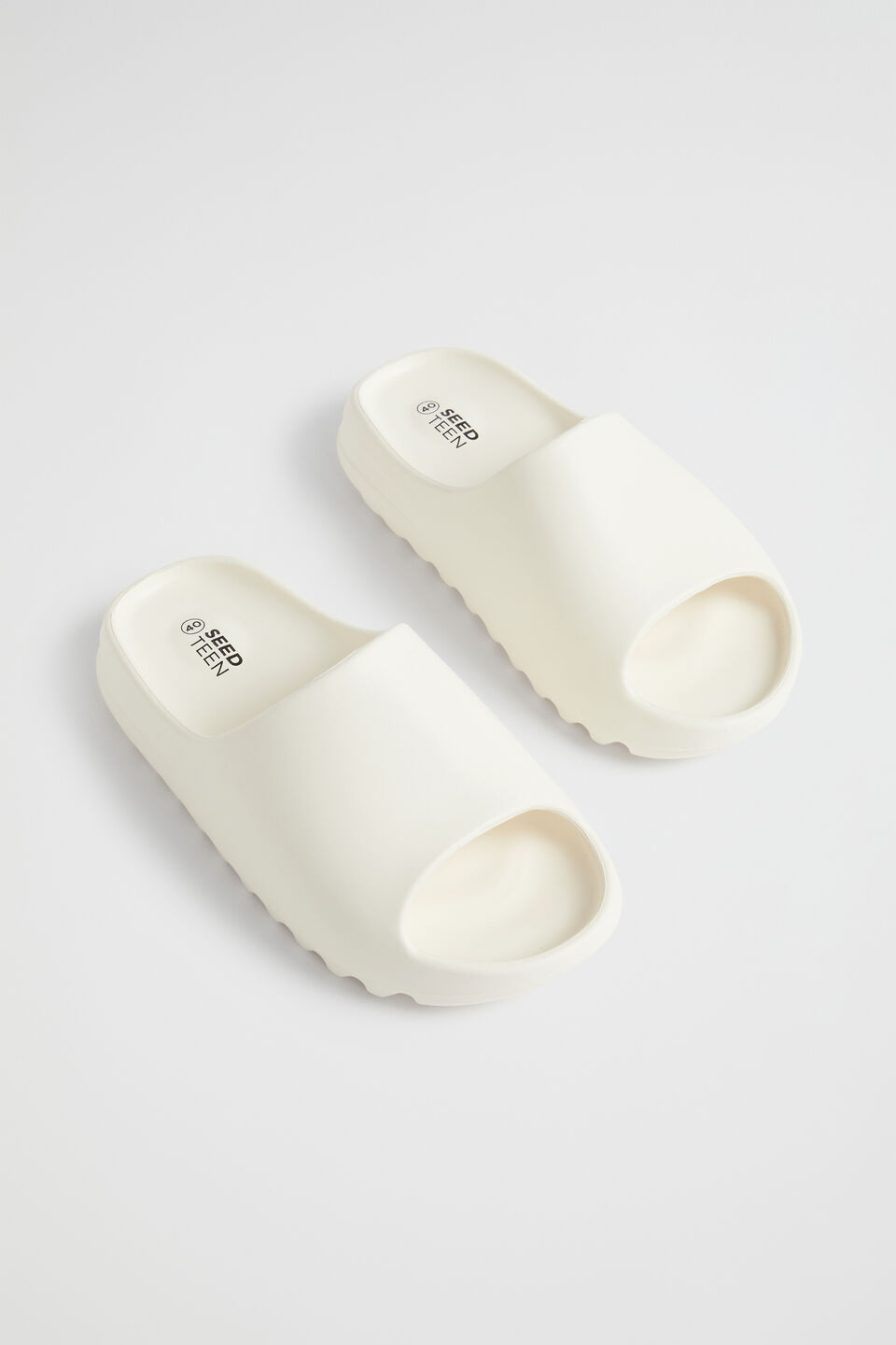 Rubber Moulded Slide  Off White