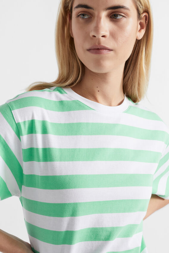 Core Boyfriend Tee  Key Lime Stripe  hi-res