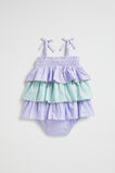 Poplin Stripe Romper  Baby Blue  hi-res
