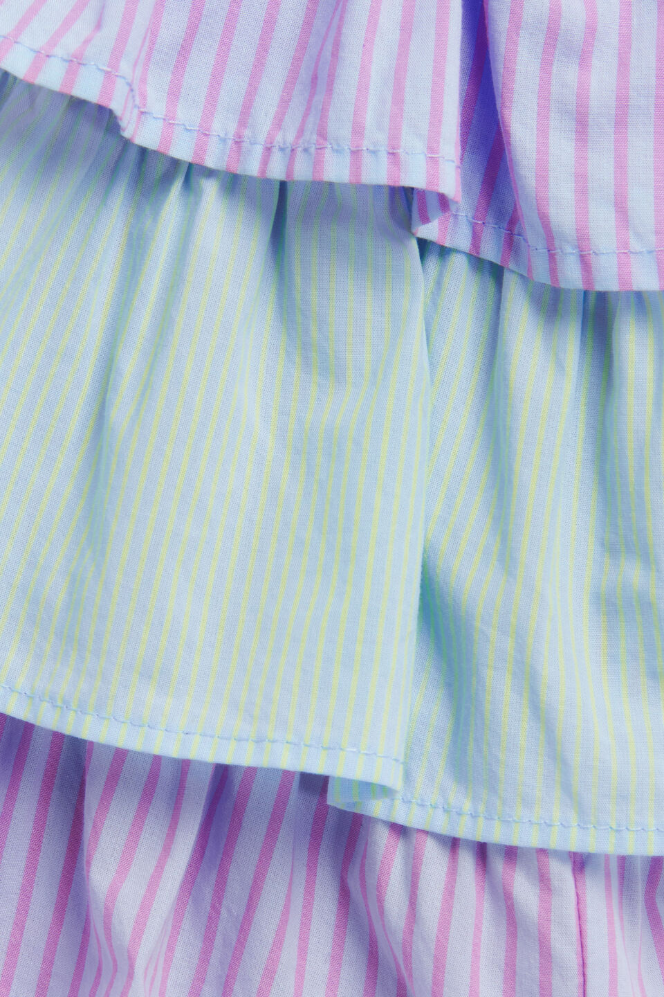 Poplin Stripe Romper  Baby Blue