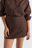 Core Linen Mini Skirt  Deep Raisin  hi-res