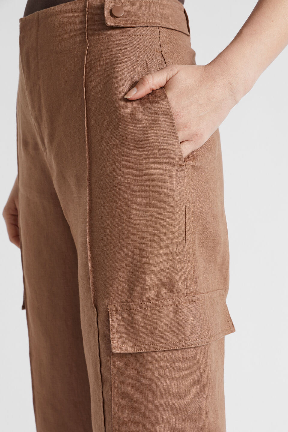 Linen Cargo Pant  Woodland