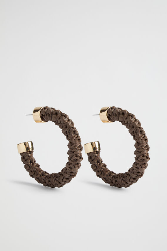 Raffia Hoop  Deep Raisin  hi-res