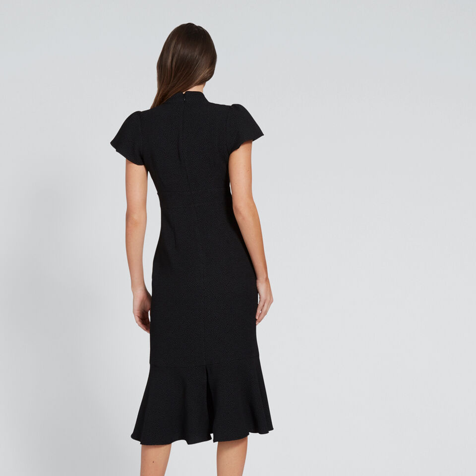 Funnel Neck Fishtail Dress  
