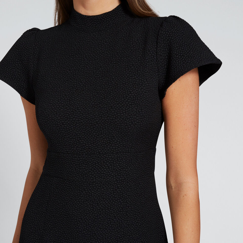 Funnel Neck Fishtail Dress  