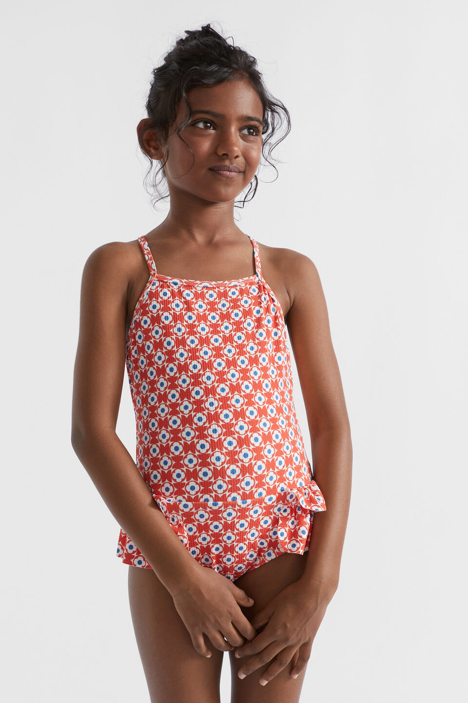 Geo Floral Bather  Watermelon