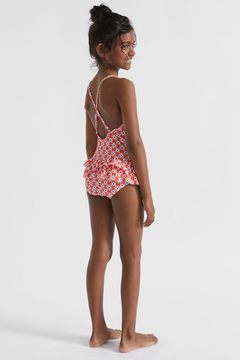 Geo Floral Bather  Watermelon