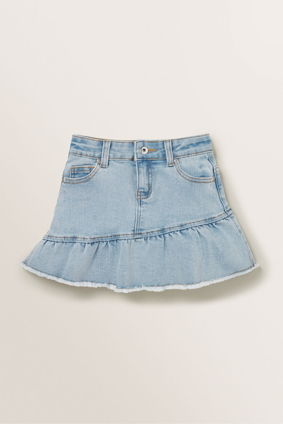 Denim Frill Skirt  