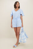 Core Linen Tie Up Short  Clear Sky  hi-res