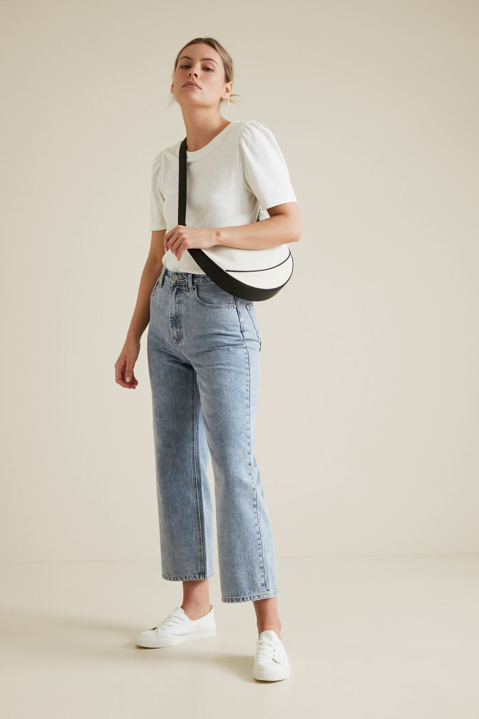 Blouson Sleeve Top  Cloud Cream
