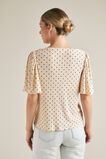 Flutter Sleeve Spot Top    hi-res