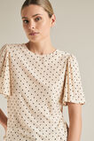 Flutter Sleeve Spot Top    hi-res