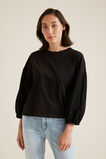 Broderie Sleeve Top    hi-res