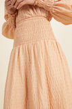 Textured Shirred Midi Skirt  Light Ginger  hi-res