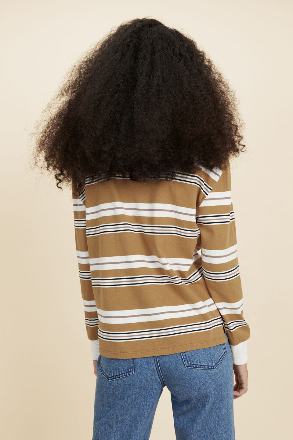 Stripe Rugby Top  Sunflower