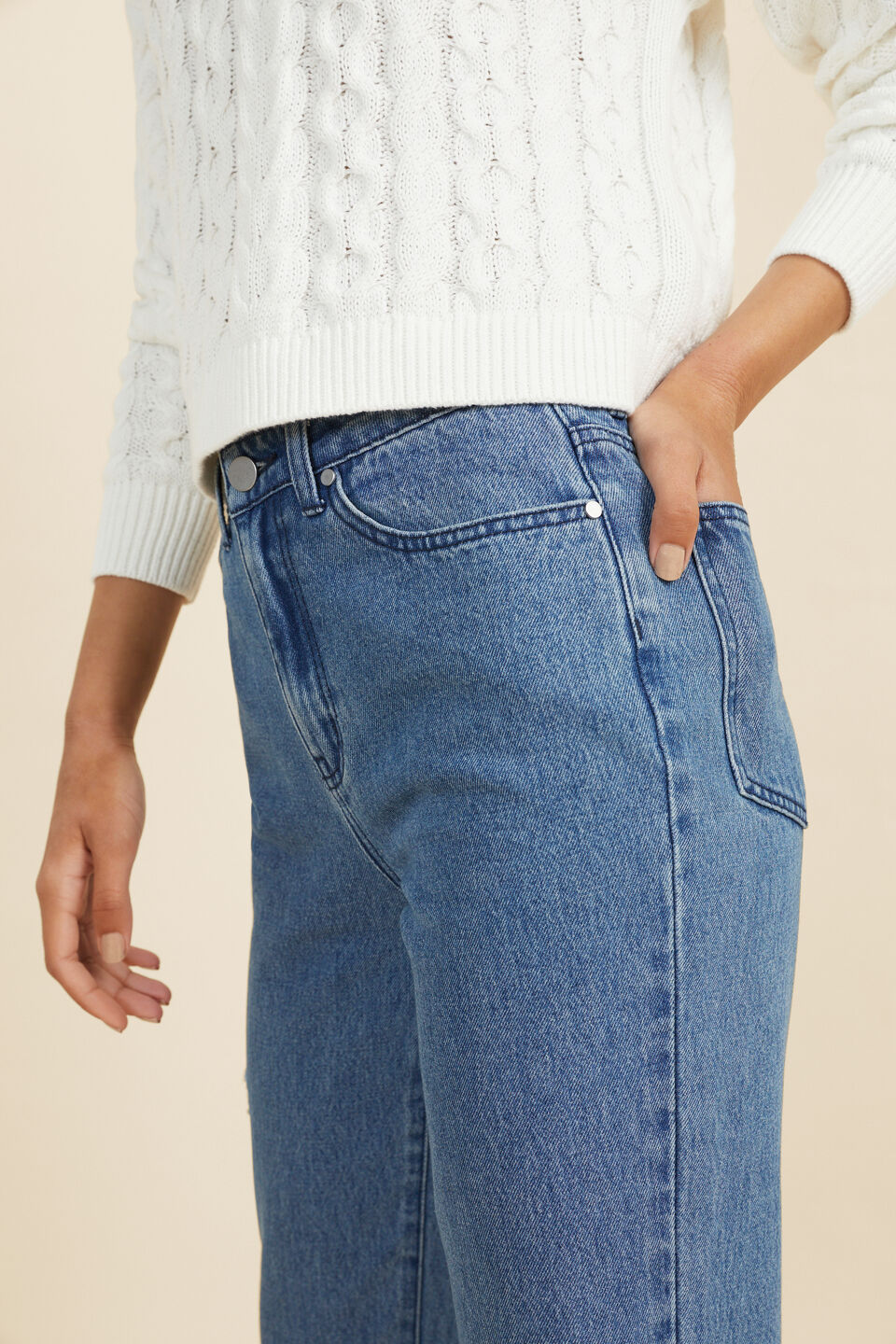 Boyfriend Jean  Washed Blue