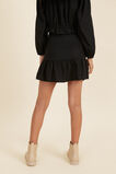 Linen Frill Skirt  Black  hi-res