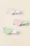Felt Heart Duck Clip Trio  Multi  hi-res