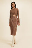 Twist Front Tie Top  Coconut Brown  hi-res