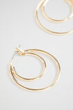 Layered Hoop Earring  Gold  hi-res