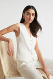 Linen Stripe Waistcoat  Auburn Pinstripe  hi-res