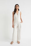 Linen Stripe Waistcoat  Auburn Pinstripe  hi-res