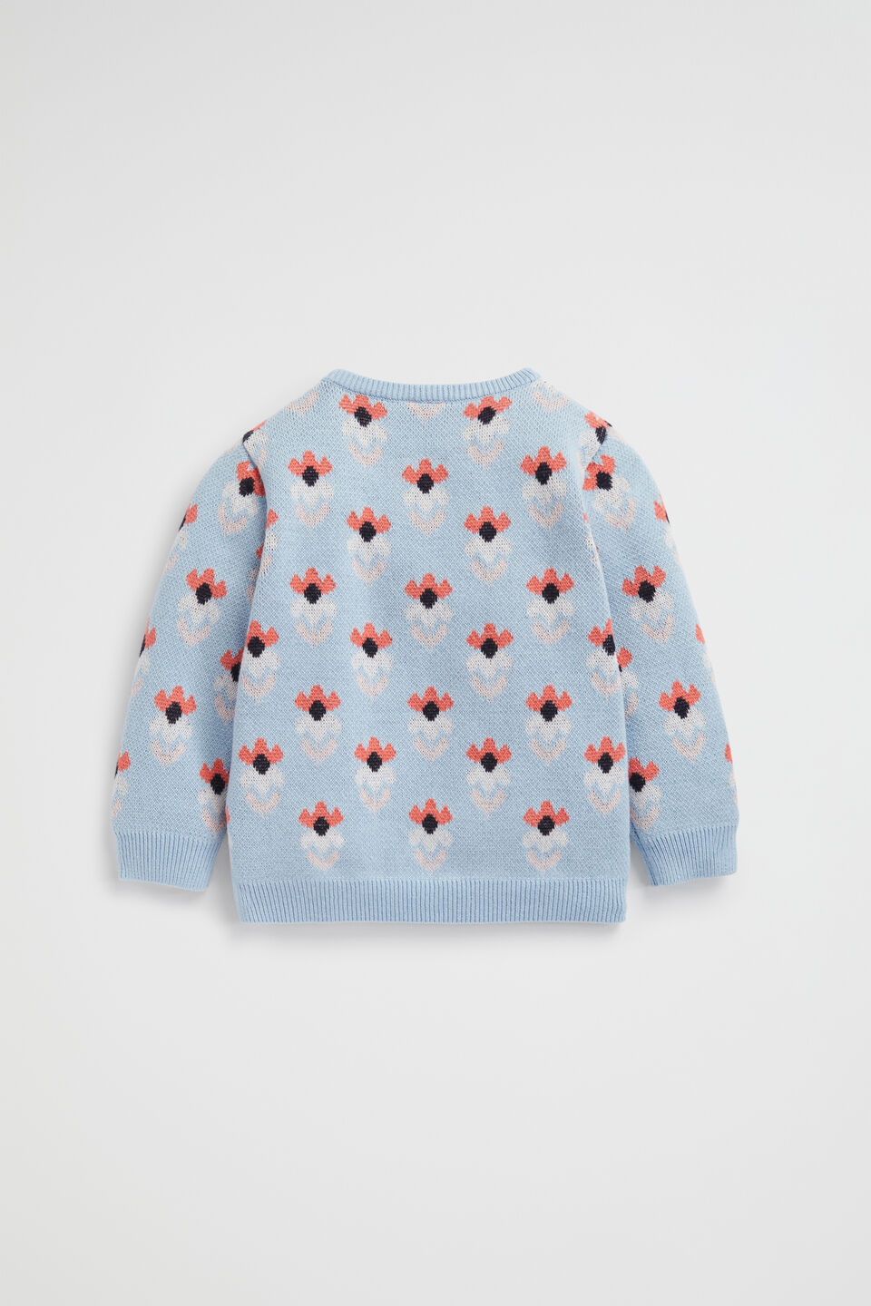Floral Knit  Pale Blue