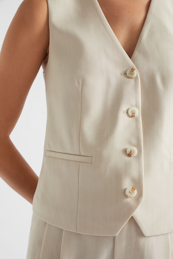 Crossdye Waistcoat  Vanilla Cream Crossdye  hi-res